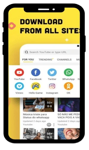 Various Websites Supported